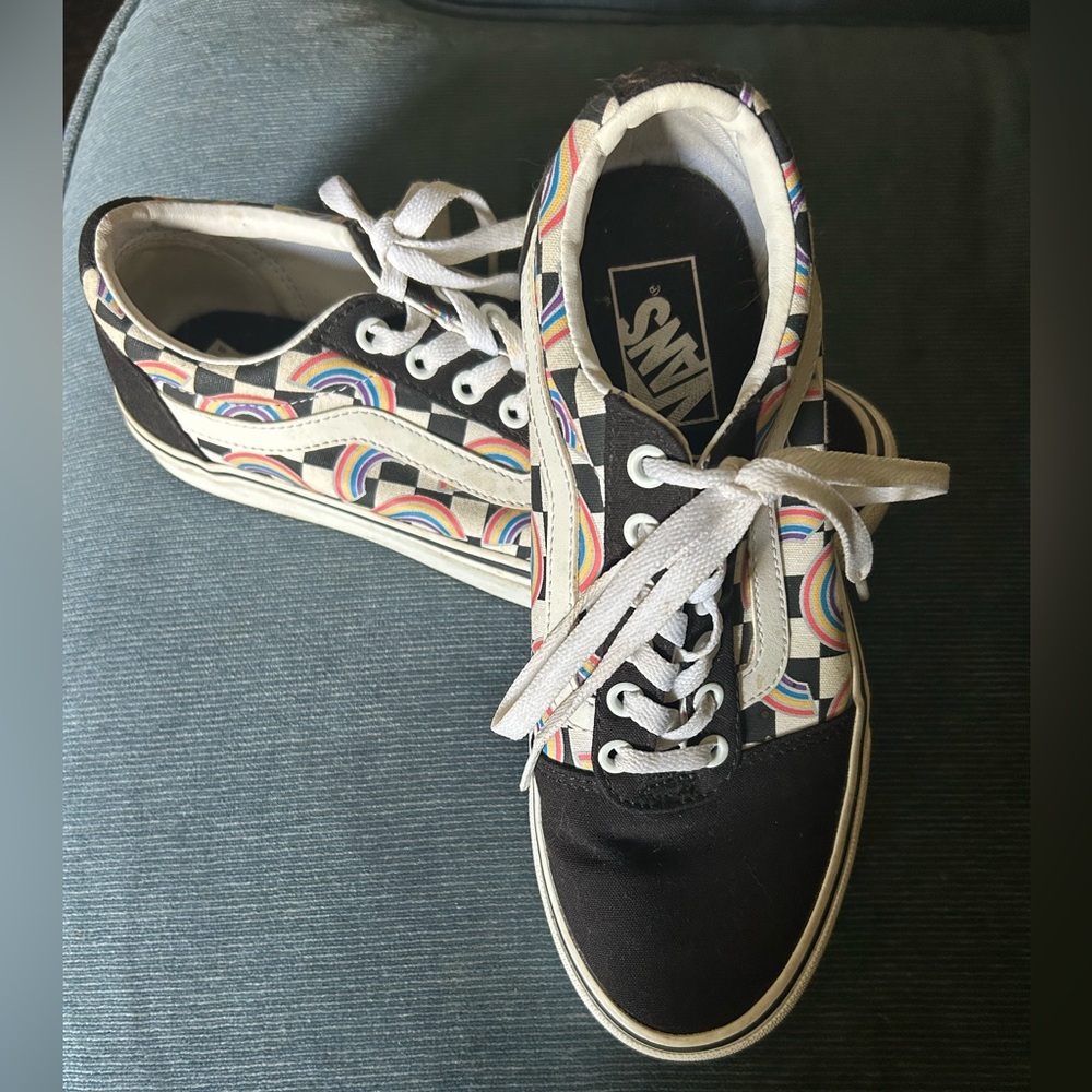Vans White and Black Sneakers